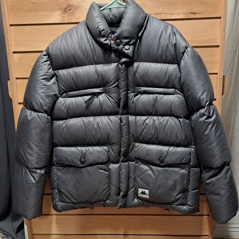 Kappa Men's Size L Charcoal Insulated Down Jacket